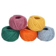 Thick Rope Natural Jute Twine Biodegradable Eco-friendly Multi Colors Strong Cord for DIY Art Craft Gift Wrapping Home Garden Deco Wedding Decorations