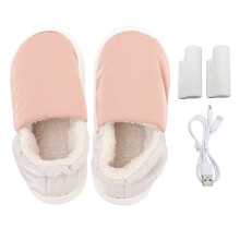 Comfortable Feet Warmer Electric Heating Slippers Therapeutic Foot Relaxation Slip Resistant Temperature Control Plush Fuzzy Fashion Slippers Durable