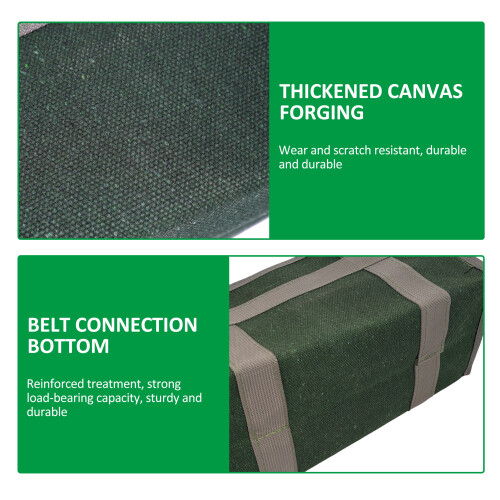 084-3 Large Capacity Canvas Bag Green 35x17x17 cm 1