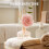 Diffuseur à bâtonnets parfumé à la rose, 120 jours de diffusion, flacon rose, diffuseur pour la maison et la salle de bain avec 7 bâtonnets, 2