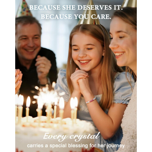 Βραχιόλι Sweet16 με φυσικό ροζ χαλαζία, γαλαζοπράσινο, 1