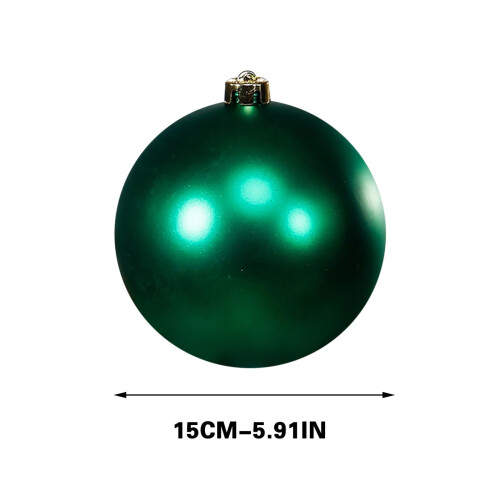 Christmas Tree Balls Matte Shatterproof 5.9 Inch Green 2