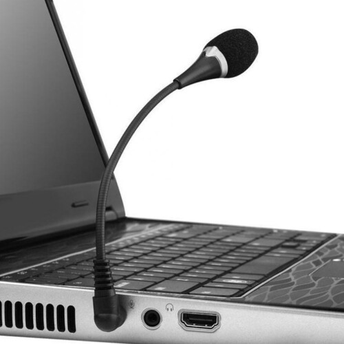 3.5mm External Stereo Microphone for Laptop PC Phone Metal 1