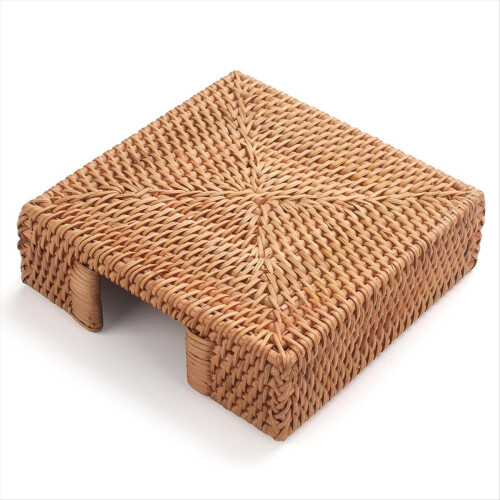 Rotan servettenhouder, vierkante geweven keukenmand 2