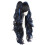 Parrucca Lolita lunga e riccia multicolore con clip per cosplay (Nero/Blu) 2