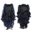 Parrucca Lolita lunga e riccia multicolore con clip per cosplay (Nero/Blu) 4