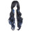 Parrucca Lolita lunga e riccia multicolore con clip per cosplay (Nero/Blu) 5