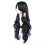 Parrucca Lolita lunga e riccia multicolore con clip per cosplay (Nero/Blu) 6