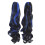 Parrucca Lolita lunga e riccia multicolore con clip per cosplay (Nero/Blu) 8