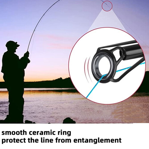 8Pcs Mixed Size Fishing Rod Eye Guides Set 6mm 8mm Outer Diameter Replacement 1