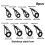 8Pcs Mixed Size Fishing Rod Eye Guides Set 6mm 8mm Outer Diameter Replacement 3