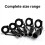 8Pcs Mixed Size Fishing Rod Eye Guides Set 6mm 8mm Outer Diameter Replacement 4