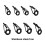 8Pcs Mixed Size Fishing Rod Eye Guides Set 6mm 8mm Outer Diameter Replacement 8