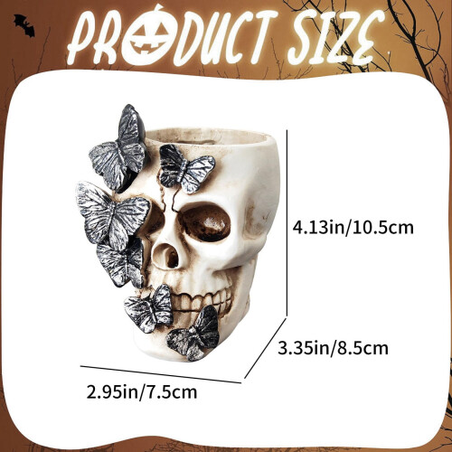Διακοσμήσεις για το Halloween: Βάζο με καραμέλες σε σχήμα σκελετού, θήκη για πινέλα 2