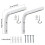 Adjustable Projector Screen Ceiling Mount L Brackets, Universal Projector Holder for Home Theaters Cinema Screen 3