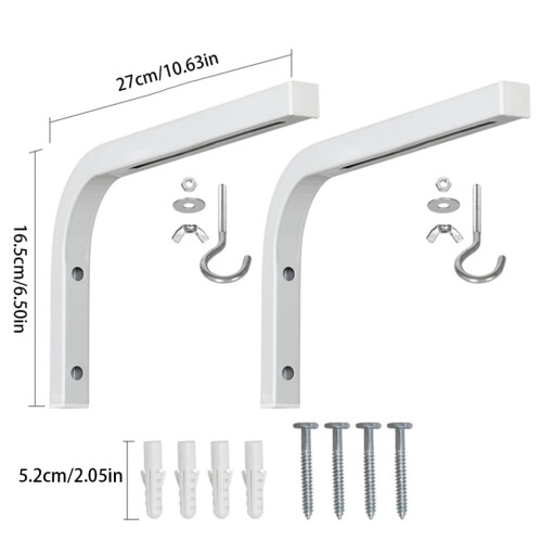 Adjustable Projector Screen Ceiling Mount L Brackets, Universal Projector Holder for Home Theaters Cinema Screen 2