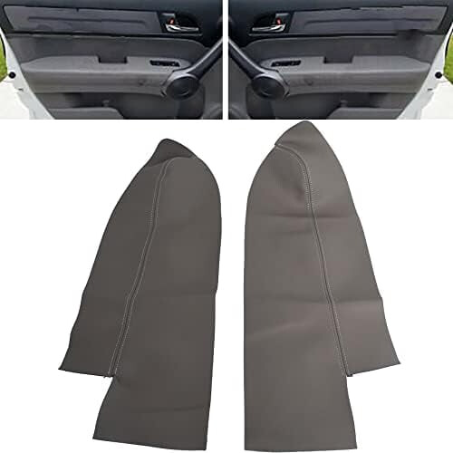 2 st grå framdörrpaneler armstödsöverdrag i läder för 2007-2012 CR-V CRV 1