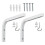 Adjustable Projector Screen Ceiling Mount L Brackets, Universal Projector Holder for Home Theaters Cinema Screen 8