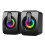 Μίνι ηχείο USB με φώτα RGB, ενσύρματο χειριστήριο 3,5 mm, στερεοφωνικό HiFi 3W2, συμβατό με 2