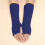 Women's Wool Half-Finger Gloves Navy One Size 2