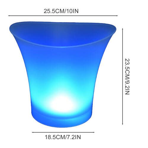 LED-Eiskübel, farbwechselnd, transparent, 1 Stück 2