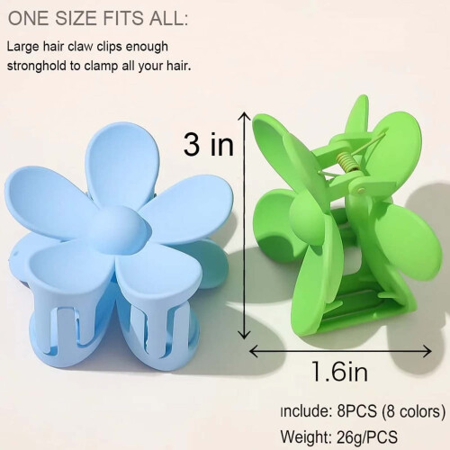 Set van 6 bloemvormige haarclips voor dik haar 2