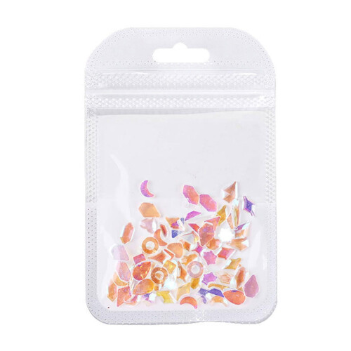 Neglestener med glasskrystaller, flat bakside, 50 stk. 1