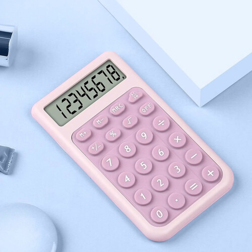 Stylish Mini Calculator - Cute Compact 8-Digit Display with 240 Functions, Large Button Device for Office and Home 1