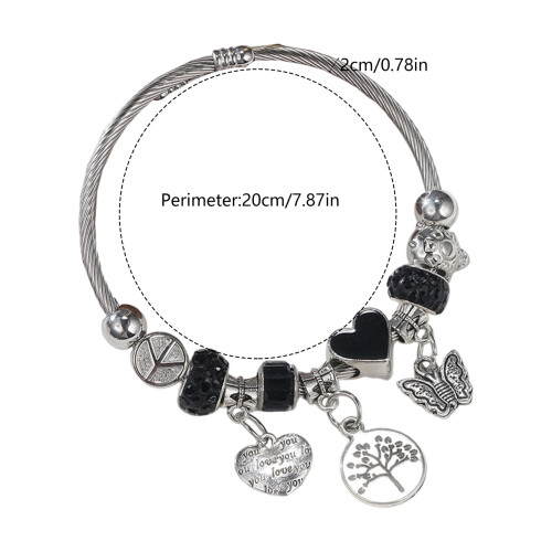 Hautfreundliches Perlenarmband aus Edelstahl 2