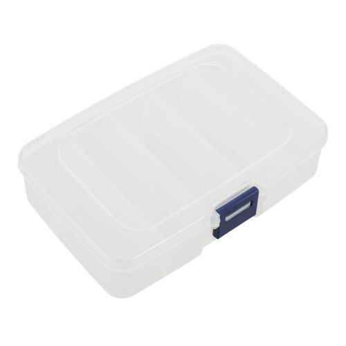 Caja rectangular de plástico blanco para guardar hojas de sierra 1