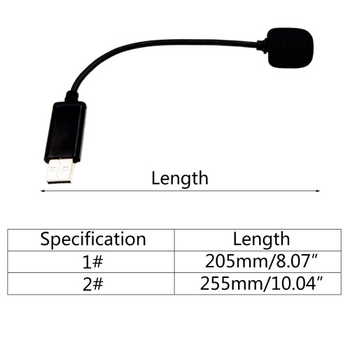 Μικρόφωνο USB για φορητό και επιτραπέζιο υπολογιστή με λαιμόκοψη για σύνδεση και 1
