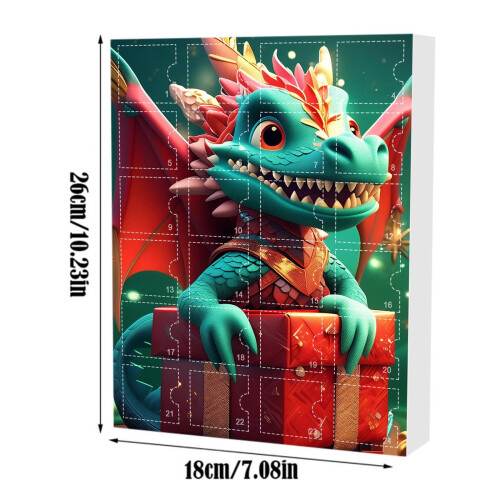 Flying Dragon Christmas Countdown Calendar Acrylic 24-Day 2
