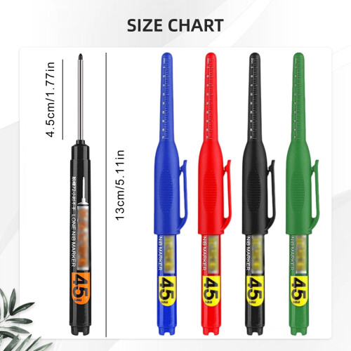 Deep Hole Marker Pen Long Head Quick-Dry Waterproof Green 2