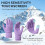 Winterstrickmütze, Schal und Handschuhe Set Lila 4