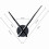 Black Wall Clock without Numbers 31.5 cm Hands 2