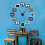 Black Wall Clock without Numbers 31.5 cm Hands 4