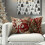 Christmas Pillow Covers Red Gold Polyester 4pcs 5