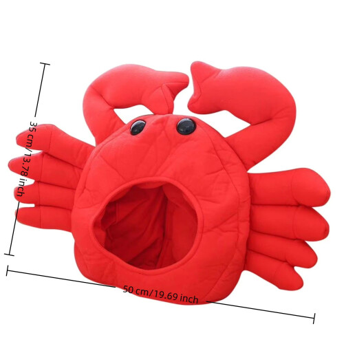 Gorro de algodão em formato de caranguejo com protetores de orelha 2