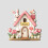 Easter Pendant Flat House Chocolate Mug Decor Charm 5