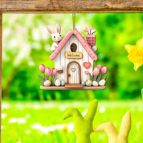 Easter Pendant Flat House Chocolate Mug Decor Charm 1