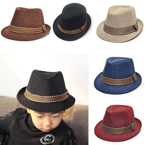 Xeoereki Unisex Παιδικό Μοντέρνο Καπέλο Cool Jazz με Κοντό Γείσο και Στέμμα 2