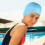 Swim Hat PU and Cloth Black for Adults 2