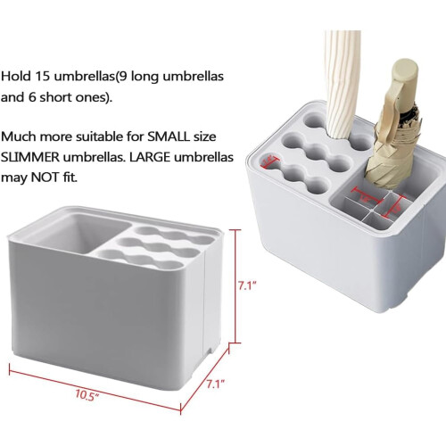 Umbrella Stand with Drip Tray for Corner Space Saving, 2