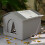 Outdoor Cat Shelter with Elevated Stand Blue M 7