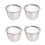 4Pcs Stainless Steel Tea Filter Mesh Insert for Tea Pot Accessories in Silver 4
