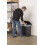 Plastic trash can with foot pedal 23 gallon black 5