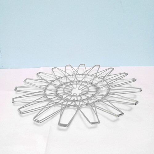 Folding Fruit Basket – Metal Transformable Storage Bowl, Large Capacity & Decorative Tablepiece 2