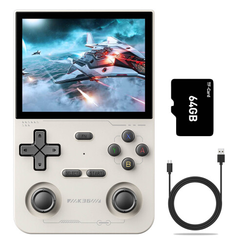 White Portable K36 Game Console With Full Lamination Screen And Multiple Interfaces For Entertainment 1