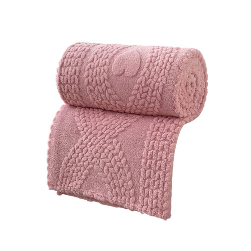 Raschel Blanket Soft Thick Double Layer Pink 28x39in 2