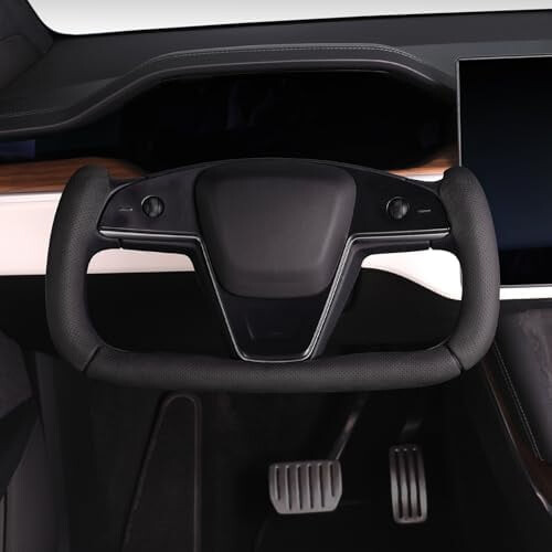 Κάλυμμα τιμονιού Tesla Yoke για μοντέλο S/X2021-σήμερα – Μαύρο, συμβατό με Tesla 1